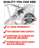 Straight Light Roof 8m x 6m (26.2ft x 19.6ft) - Construction with canopy and walls. Stage not included.