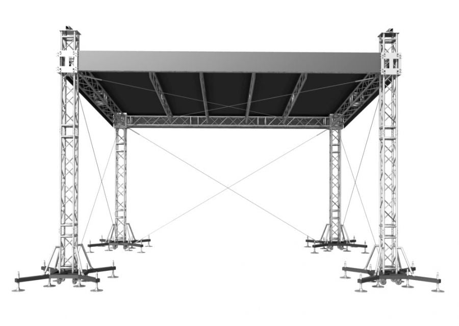 ProFlex Straight Shape Roof system, 390mm (15.35") Square  Truss Construction. Canopy and Walls included.