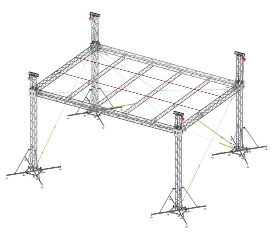ProFlex Straight Shape Roof system, 390mm (15.35") Square  Truss Construction. Canopy and Walls included.