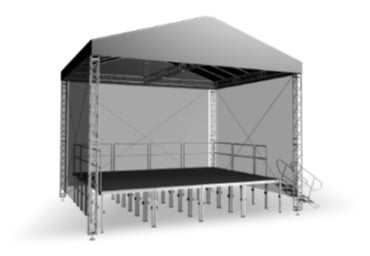ProFlex Gable  Shape Roof system, 290mm (11.4") Square Truss Construction. Canopy and Walls included.