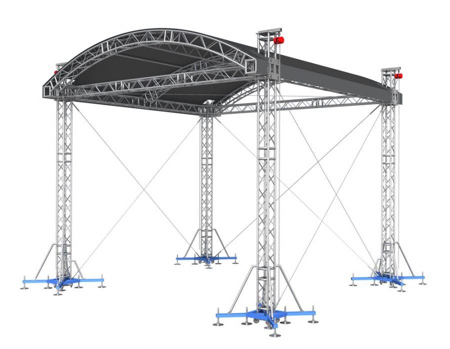ProFlex Arched Shape Roof system, 390mm (15.35") Square  Truss Construction. Canopy and Walls included.
