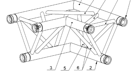 F34 Triangle Truss - 2 Way 90˚ Vertical Corner